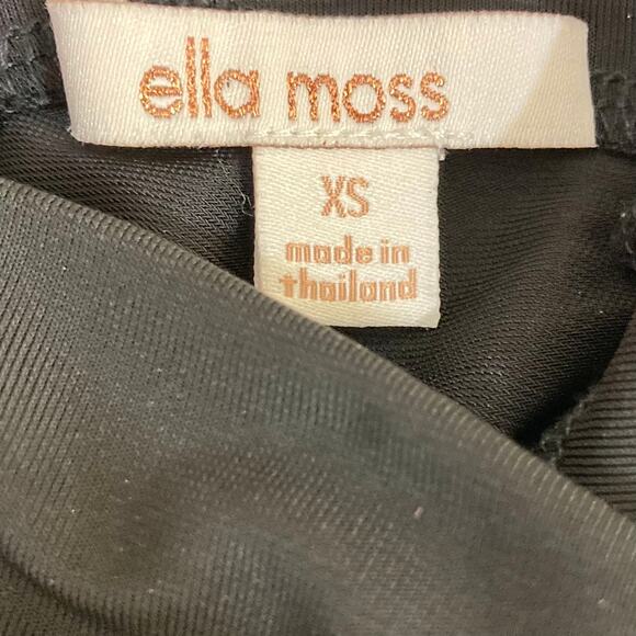 Ella Moss mock turtleneck tunic top, black stretch knit sleeveless side slit - Picture 7 of 7